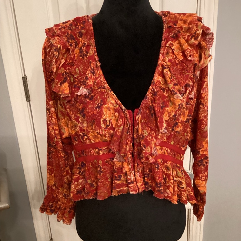 Free People Ruffle Top - Picture 3 of 6
